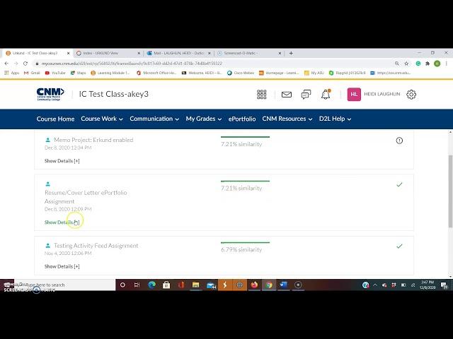 Brightspace D2L Help - How to access the Urkund Plagiarism Software Results as a Learner