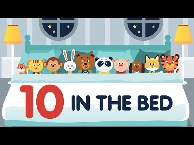 Ten in the Bed (aka Roll Over) • Nursery Rhyme with Lyrics • Animated Counting Song for Kids