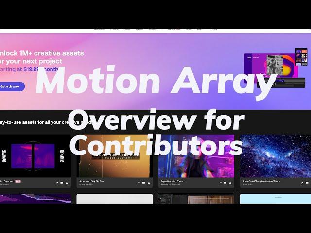 Overview of Motion Array for Stock Contributors | Stock Video