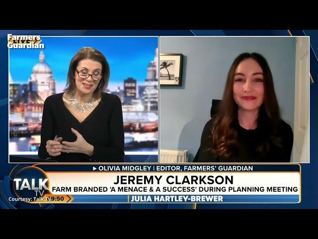 Farmers Guardian editor Olivia Midgley discusses Jeremy Clarkson on Talk TV