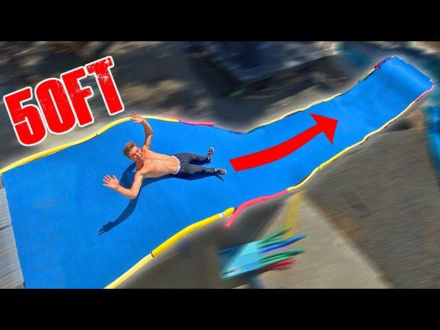 Built Slip N Fly in Backyard Waterpark!