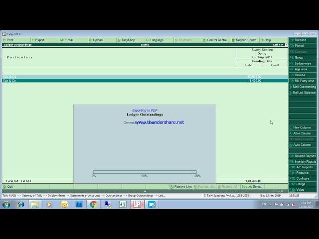 Auto Mail Ledger & Outstanding Statement in Tally.ERP9