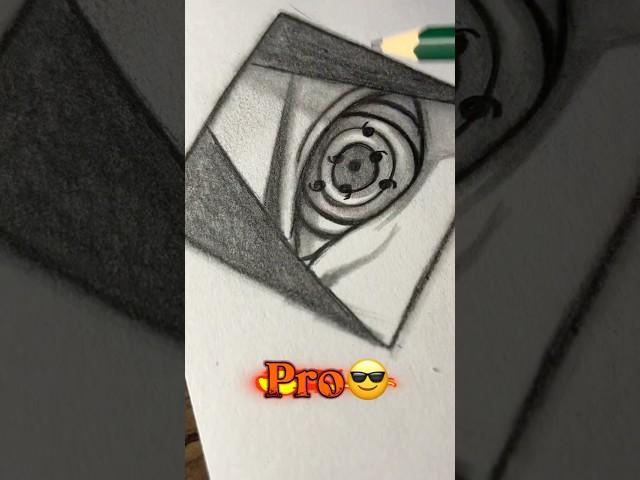 From Noob to Legend: Mastering SasukeUchiha Eye Drawing #anime #naruto#mashle #sasuke