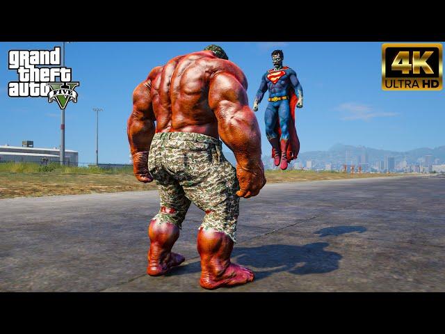 GTA 5 - Red Hulk VS Bizarro | Epic Death Battle!