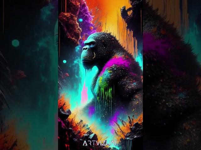 AI Turn Godzilla into Kong Art