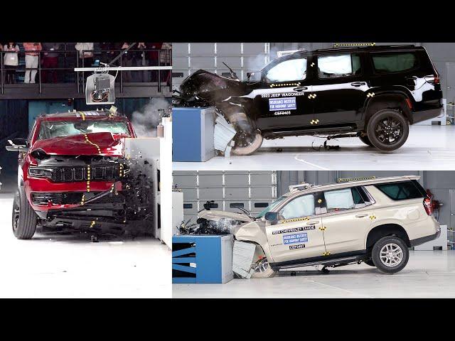 Ford Expedition VS Chevrolet Tahoe VS Jeep Wagoneer LARGE SUV CRASH TEST