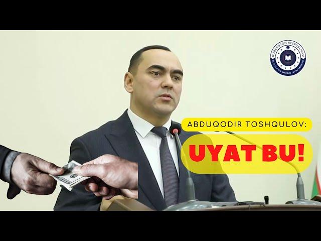 UYAT! O'zingizni yig'ishtirib oling! - Oliy ta'lim vaziri