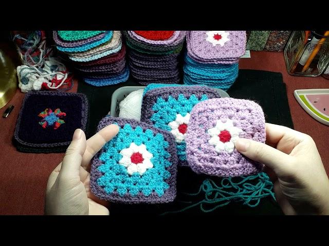 Daisy centre GRANNY square  - part 1 of 4. the center