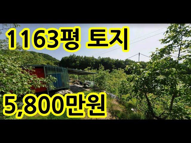 5,800만원 ~쉼터 1163평~ 충북 영동군 토지 땅 주말농장 귀농귀촌 ~