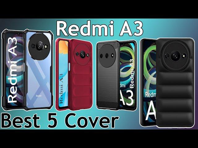 Redmi A3 2024 Best Back Cover Case Pouch Transparent Back Leather Finish Flip Cover - MMR Mobiles