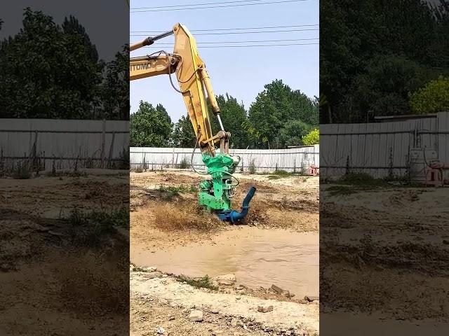 The hydraulic dredging . #Engineering machinery #Excavator mud pump #River cleaning #Sand washing