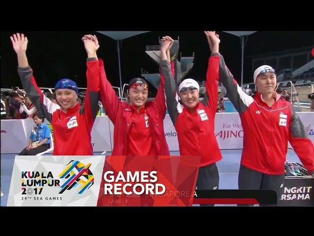 Swimming Women's 4 x 100m freestyle relay | Games record | 29th SEA Games 2017