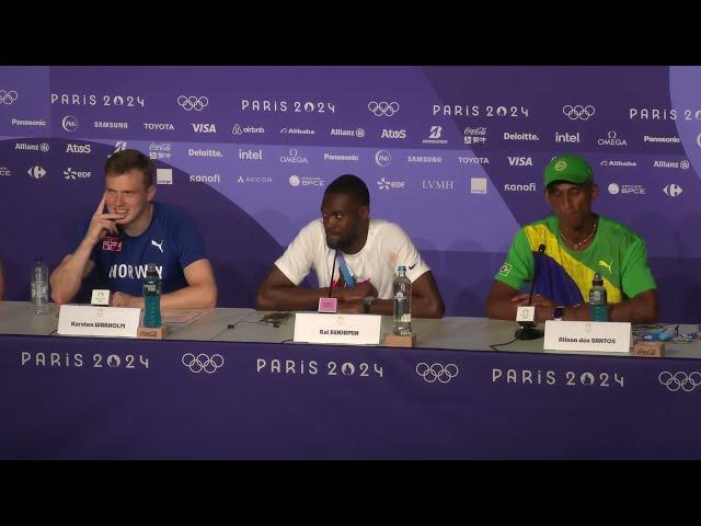 Rai Benjamin Wins Paris Olympics 400m Hurdles Gold [Press Conference]