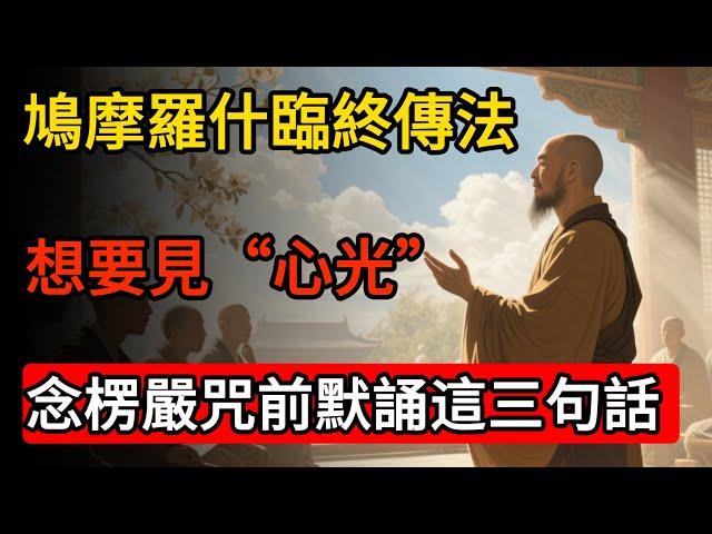 鳩摩羅什臨終傳法：想要見“心光”，念楞嚴咒前，默誦這三句話！#佛教 #禪心之道 #佛家 #佛學 #佛法 #佛陀 #佛學知識 #佛學智慧 #佛教文化 #佛學故事 #傳統文化 #南無阿彌陀佛#buddha