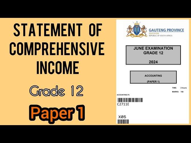 Grade 12 Accounting | June 2024 | Paper 1 | INCOME STATEMENT