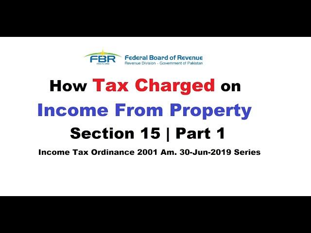 How Tax Charged on Income From Property | ITO 2001(Am. 2019) | Sec 15 | Part 1| CA, ACCA & ICMA