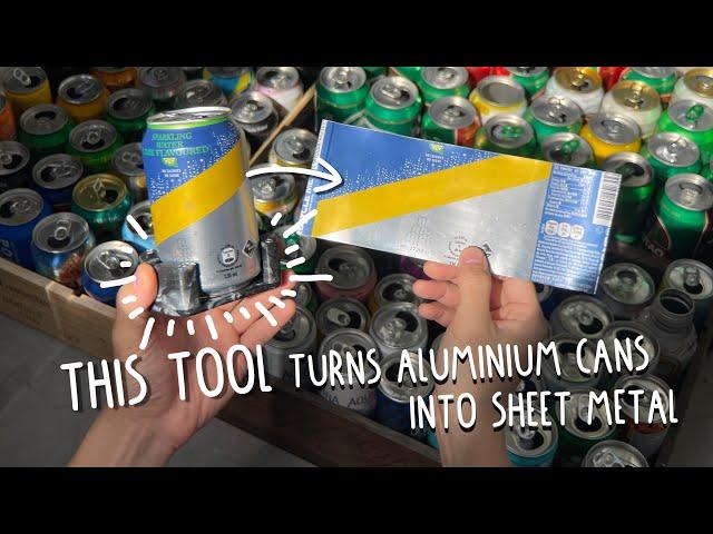 Turning aluminium can into sheet metal is easy with this tool!