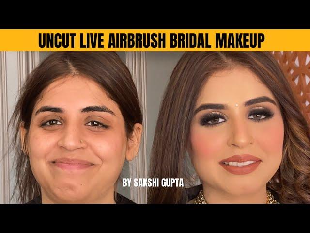 How to do GLOSSY BRIDAL makeup, LIVE TUTORIAL by @Sakshi Gupta Makeup Studio & Academy