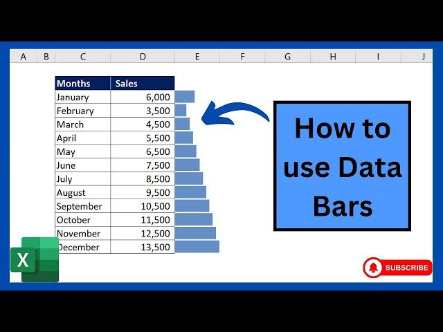 How to Use Data Bars in Excel - Conditional Formatting | Data Visualization in Excel |Urdu/Hindi