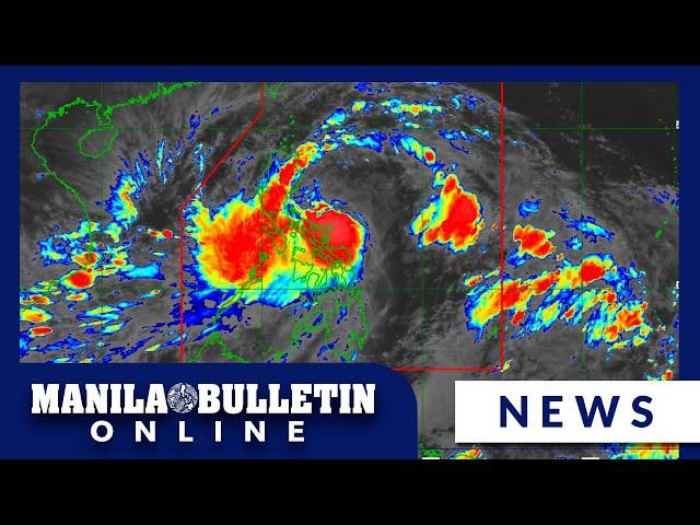 'Kristine' maintains strength as it moves northwestward over the sea in the Bicol region