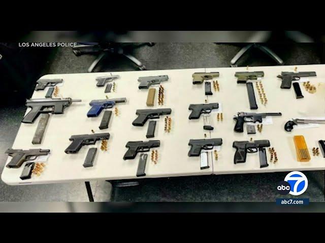 17 firearms seized from suspected gang members in LA