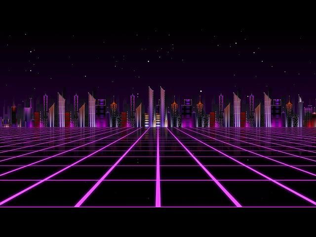 SynthWave Background Loop Animation [1080p, 60 fps, NO Copyright]