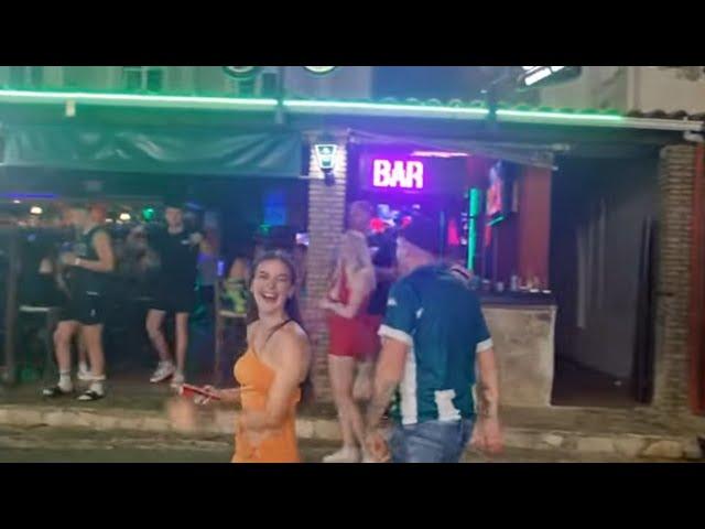 KAVOS Corfu - WARNING 1am Nightlife On The Strip.........