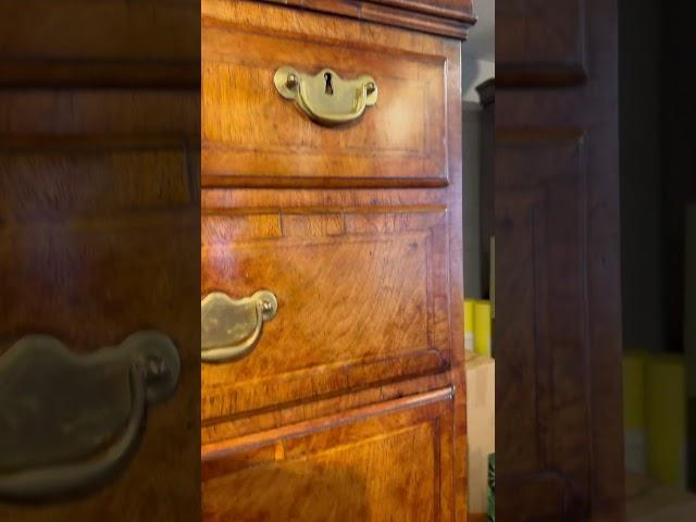 George III walnut chest on chest #antiquefurniture #georgian #walnut #antiques