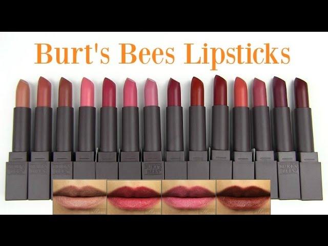 Burt's Bees Lipsticks: Lip Swatches & Review