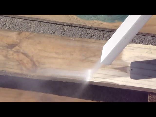 Cleaning wooden surface   IS 77S BLASTER   Dry Ice Blasting