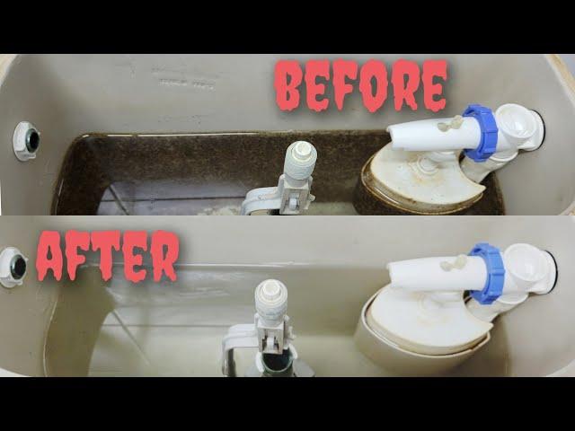 clean your toilet tank without scrubbing ‼