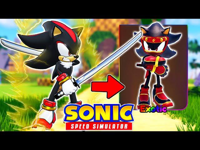 Shadow Unlocks NINJA SHADOW in Sonic Speed Simulator Roblox!