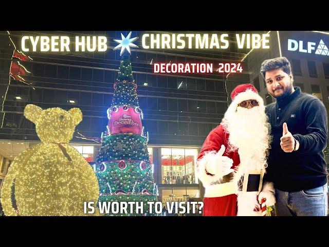 Cyber Hub Gurgaon Christmas 2024 | DLF Cyber Hub Gurgaon | DLF Cyber City Gurgaon Delhi