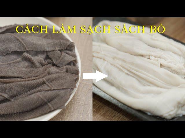 Cách Làm Sạch Sách Bò Đen (tẩy trắng và khử mùi hôi)