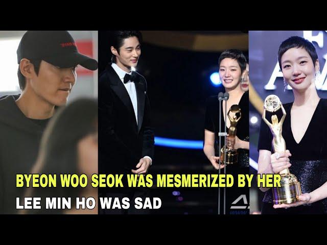 BYEON WOO SEOK WAS MESMERIZED BY KIM GO EUN 'S BEAUTY ! LEE MIN HO WAS SAD !