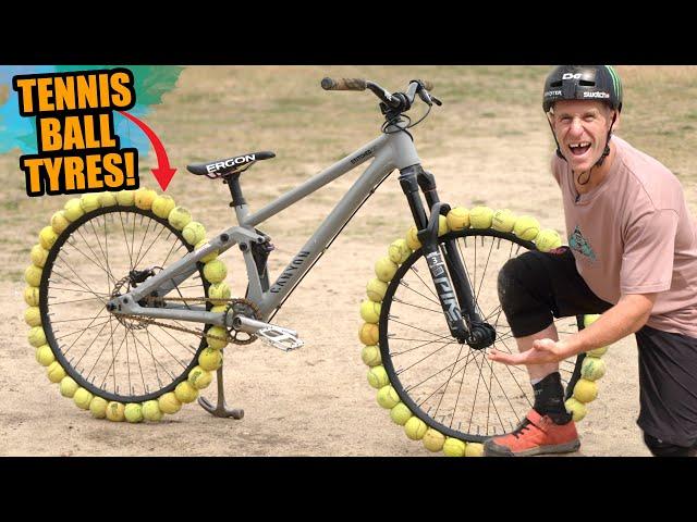 TENNIS BALL TYRES ON MY MOUNTAIN BIKE!