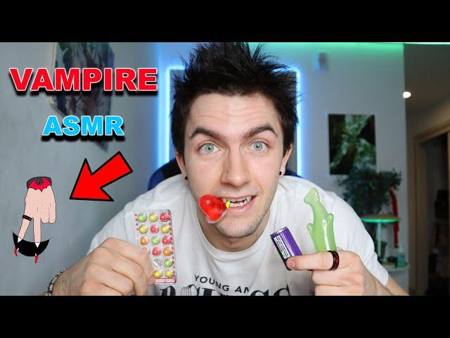 VAMPIRE ASMR...!!! TRYING JELLY FRUIT, MINI SODA, GUMMY, JELLY POCKET, JELLY CUPS AND MORE!!