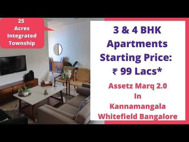 Assetz Marq 2.0 Whitefield Bangalore | Walkthrough Video | Sales- 6366370375 | Price 96 Lacs