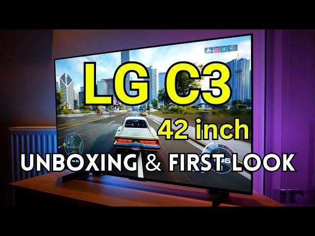 LG C3 42 inch OLED TV - Unboxing, Setup & First Look