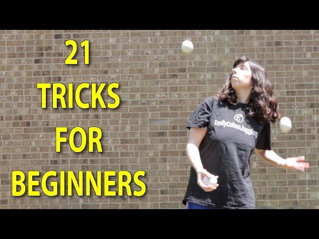 Easy 3-Ball Juggling Tricks For Beginners (with slow motion)