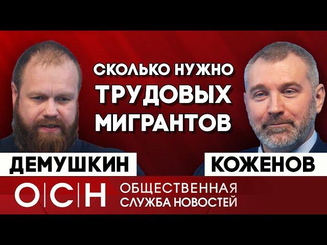 СКОЛЬКО ТРУДОВЫХ МИГРАНТОВ НУЖНО РОССИИ? | Вадим Коженов в Эфире ОСН