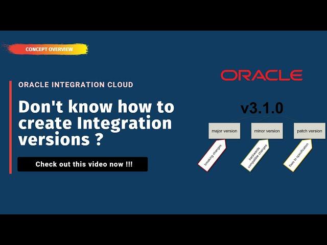 How to create versions of Integration in Oracle Integration (OIC) | Create Versions | Versioning