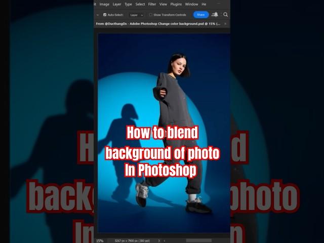 How to blend background of photo in Photoshop #photoshop #tipsandtricks #graphicdesign #tutorial