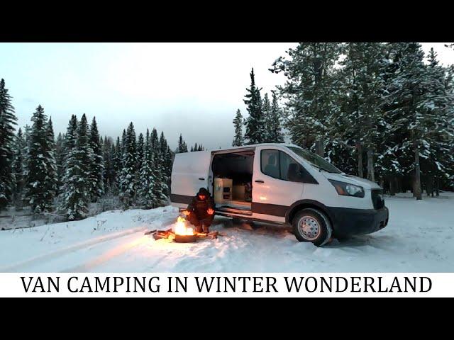 VAN CAMPING IN WINTER WONDERLAND #vanlife #vanlifers #vancamping #campervan