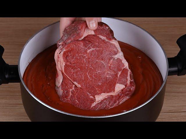 Put the meat in ketchup, I learned this trick at a 5-star steakhouse