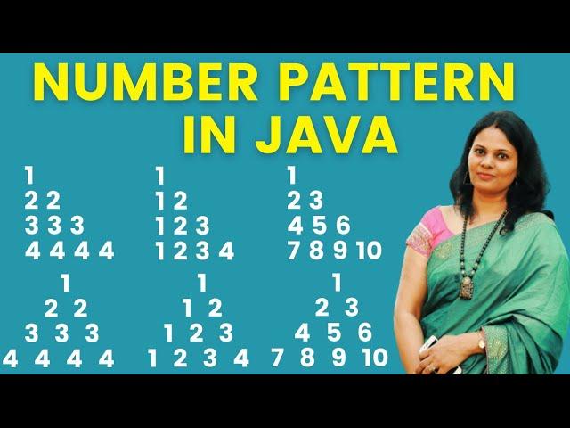 Number Pattern Program in Java|Number Pyramid Pattern in Java