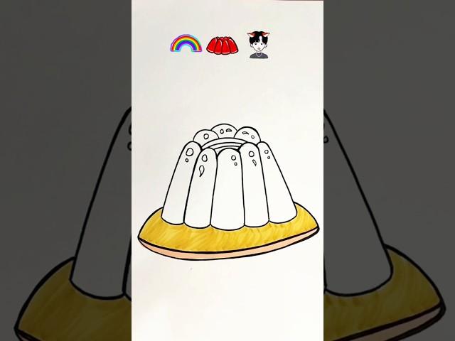 How To Draw Easy Jelly Cake /#shorts #trending #amazing #satisfying