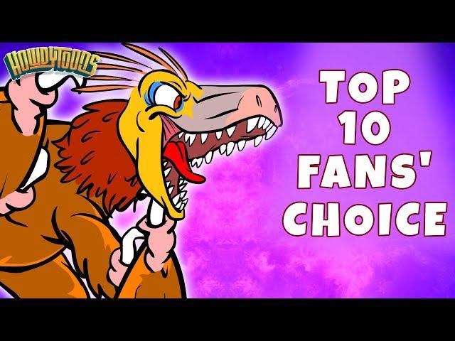 Top 10 Dinosaurs - Fans' Choice! - Best Dinosaur Songs from Dinostory by Howdytoons