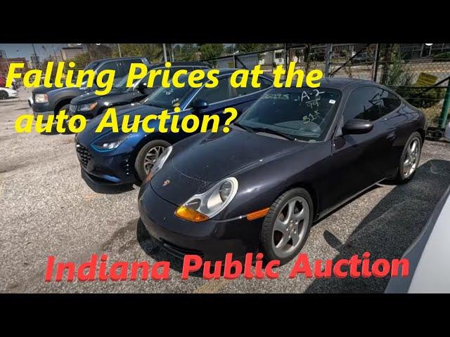 Prices are starting to go down at the Indiana Public Auto Auction