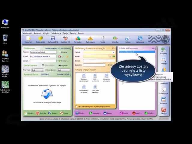 Profesjonalny, polski program do samodzielnego mailingu - AnoMail (2012-2014)